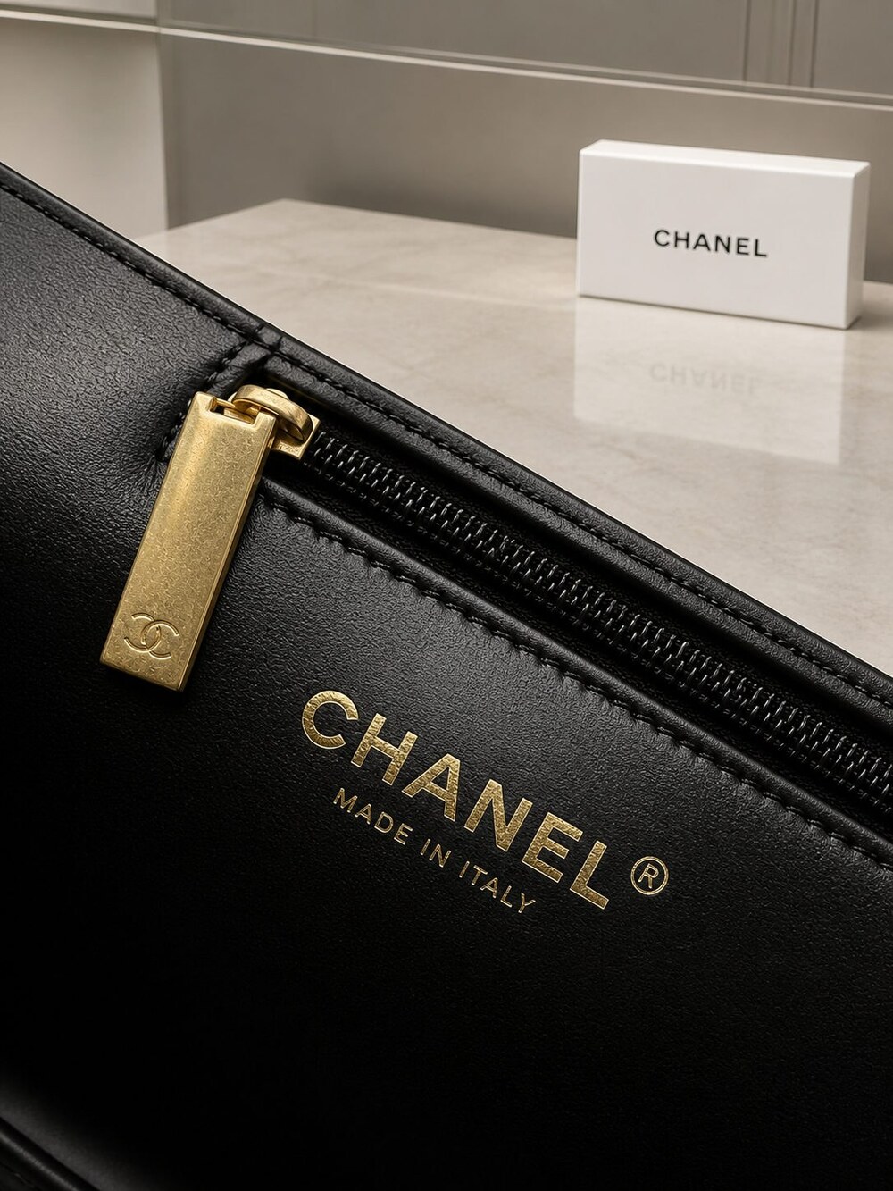 Chanel Mini Classic Black Quilted Lambskin Top Handle Handbag - Picture 9 of 9